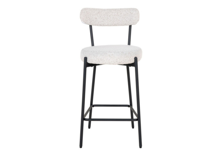 Tabouret de Bar Badalona - Boucle Blanche avec Pieds Noirs - 1001361 - House Nordic 2