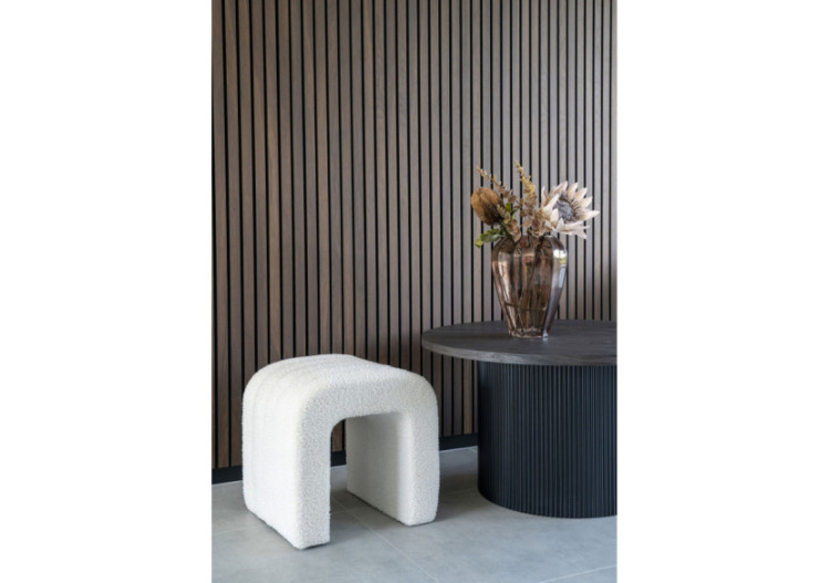 Pouf Colma - Boucle blanche 41 x 36,5 cm - 1501225 - House Nordic 2