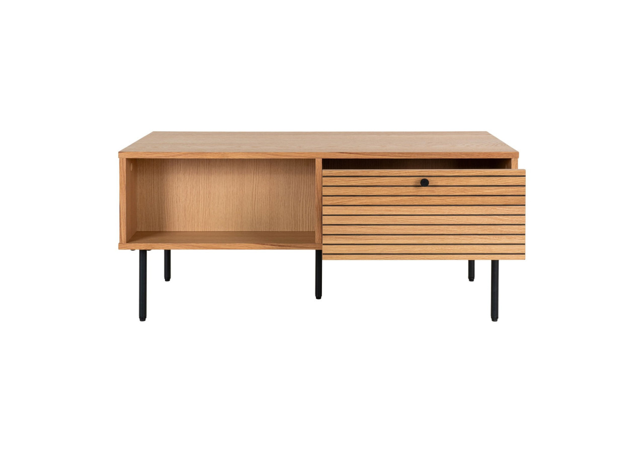 Table Basse Kyoto - Chêne et métal noir 50 x 100 x 45 cm - 2102050 - House Nordic