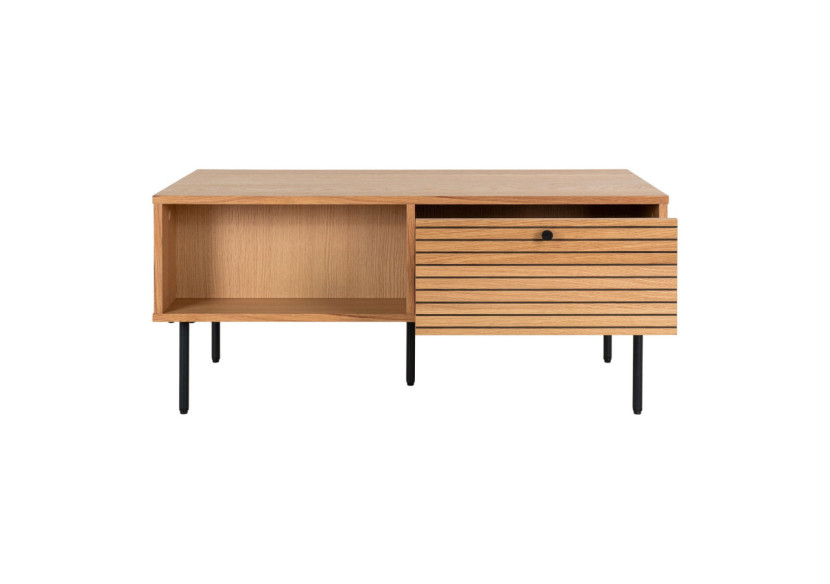 Table Basse Kyoto - Chêne et métal noir 50 x 100 x 45 cm - 2102050 - House Nordic