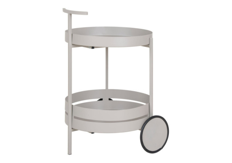 Chariot de Bar BEJA - Acier, gris cool, 2 étagères, 40x49,5x61 cm - 2202010 - House Nordic