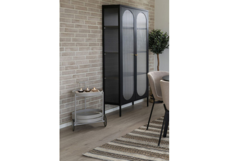 Chariot de Bar BEJA - Acier, gris cool, 2 étagères, 40x49,5x61 cm - 2202010 - House Nordic 2