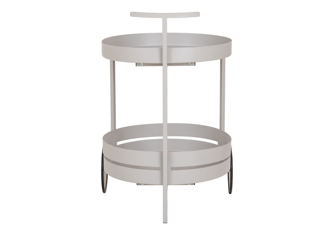 Chariot de Bar BEJA - Acier, gris cool, 2 étagères, 40x49,5x61 cm - 2202010 - House Nordic
