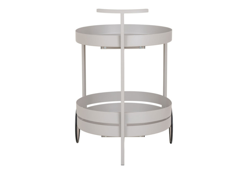Chariot de Bar BEJA - Acier, gris cool, 2 étagères, 40x49,5x61 cm - 2202010 - House Nordic