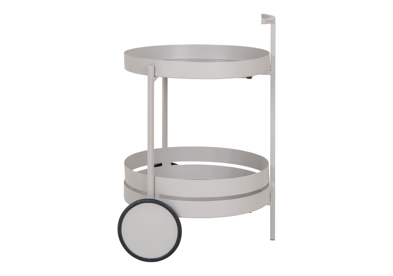 Chariot de Bar BEJA - Acier, gris cool, 2 étagères, 40x49,5x61 cm - 2202010 - House Nordic