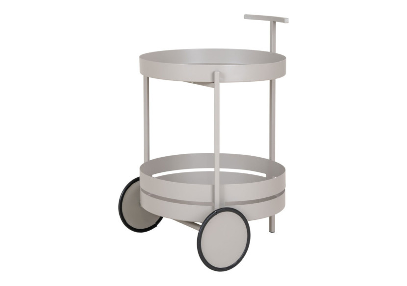 Chariot de Bar BEJA - Acier, gris cool, 2 étagères, 40x49,5x61 cm - 2202010 - House Nordic