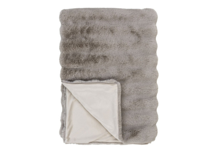 Plaid Galena - Fourrure synthétique beige 130x180 cm - 3960917 - House Nordic