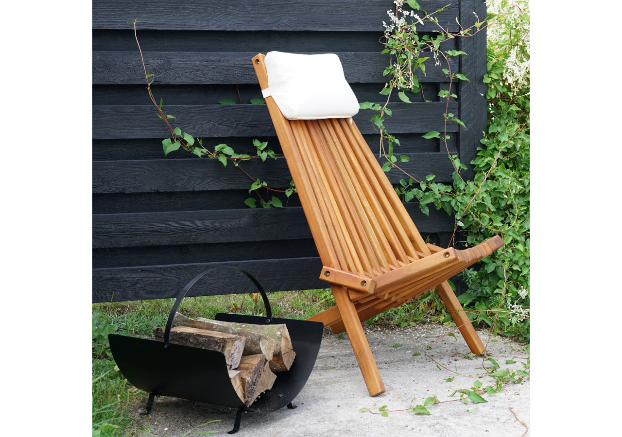 Tires Log Holder - Porte-bûches en acier noir, 40x35x33,5 cm - 4201060 - House Nordic