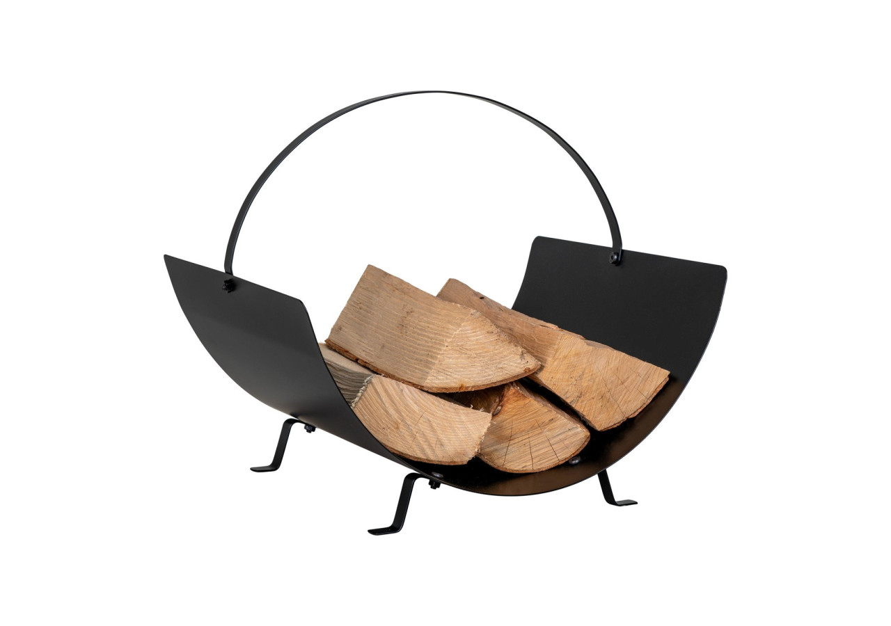 Tires Log Holder - Porte-bûches en acier noir, 40x35x33,5 cm - 4201060 - House Nordic