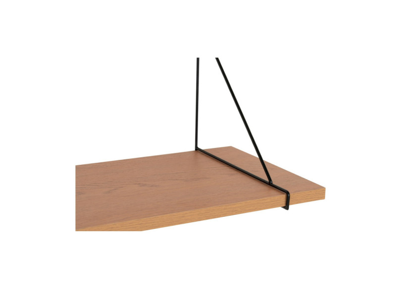 Chiba Wall Shelf - Étagère murale en placage de frêne, cadre en acier noir, 80x29 cm - 4291300 - House Nordic