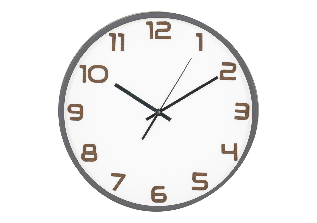 Greenwich Wall Clock - Horloge murale grise, mouvement silencieux, 35 cm - 4361125 - House Nordic