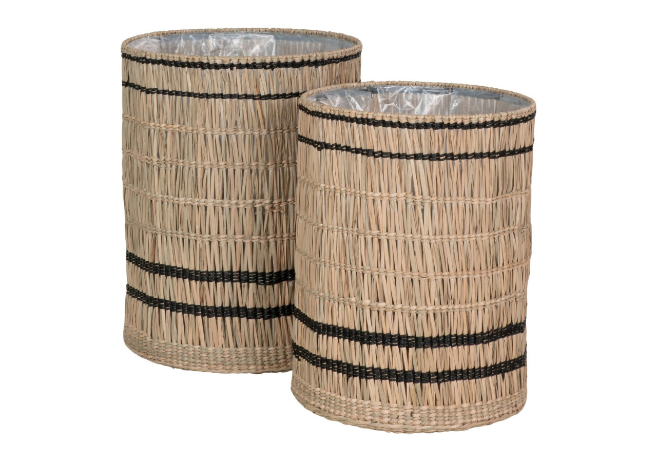 Pot de Fleurs Vinh - Seagrass rond naturel, set de 2 - 4401014 - House Nordic