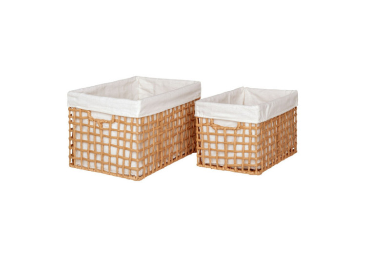 Panier Bustelo - Papier naturel, set de 2 (20x30x19 cm et 25x35x22 cm) - 4401542 - House Nordic