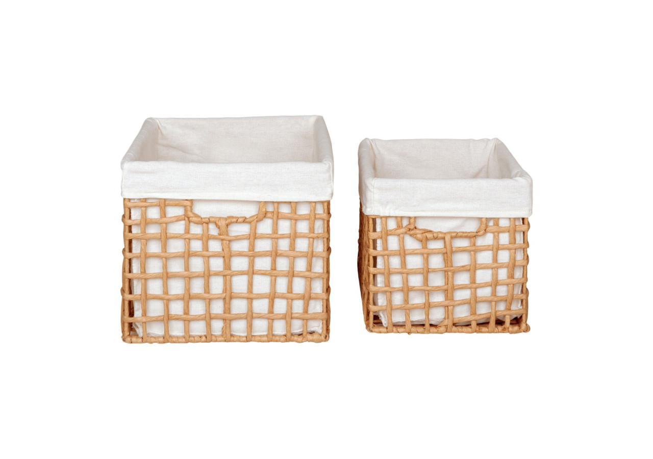 Panier Bustelo - Papier naturel, set de 2 (20x30x19 cm et 25x35x22 cm) - 4401542 - House Nordic
