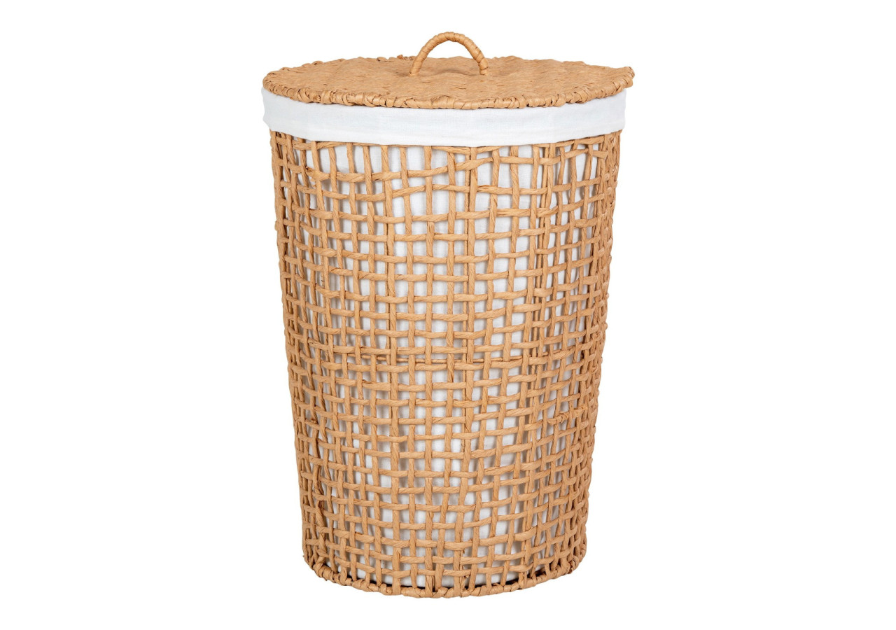 Panier à Linge Pomal - Papier marron clair/blanc, 42x56 cm - 4401548 - House Nordic