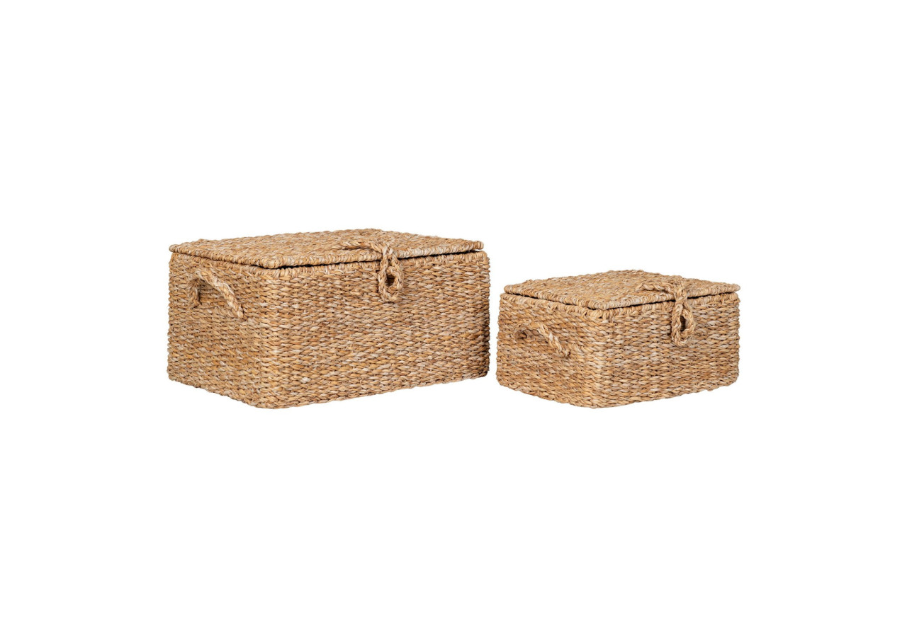 Panier Bogra - Ensemble de 2 en fer et herbe de mer - 4401555 - House Nordic