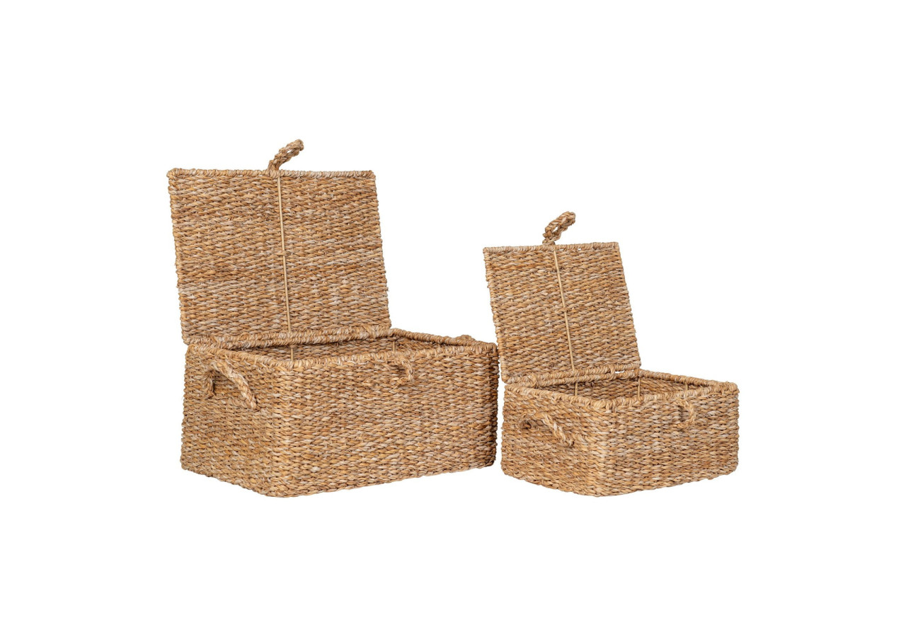 Panier Bogra - Ensemble de 2 en fer et herbe de mer - 4401555 - House Nordic