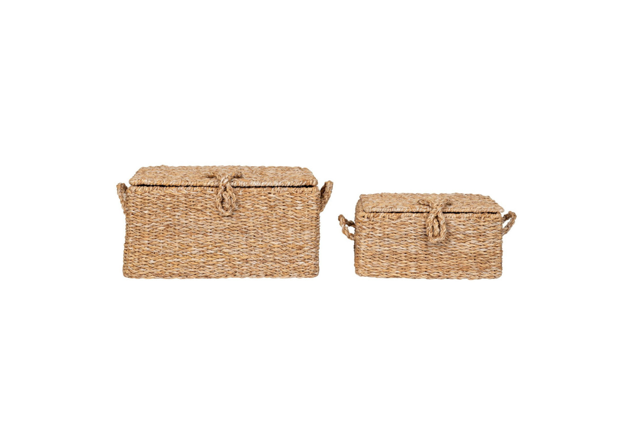 Panier Bogra - Ensemble de 2 en fer et herbe de mer - 4401555 - House Nordic