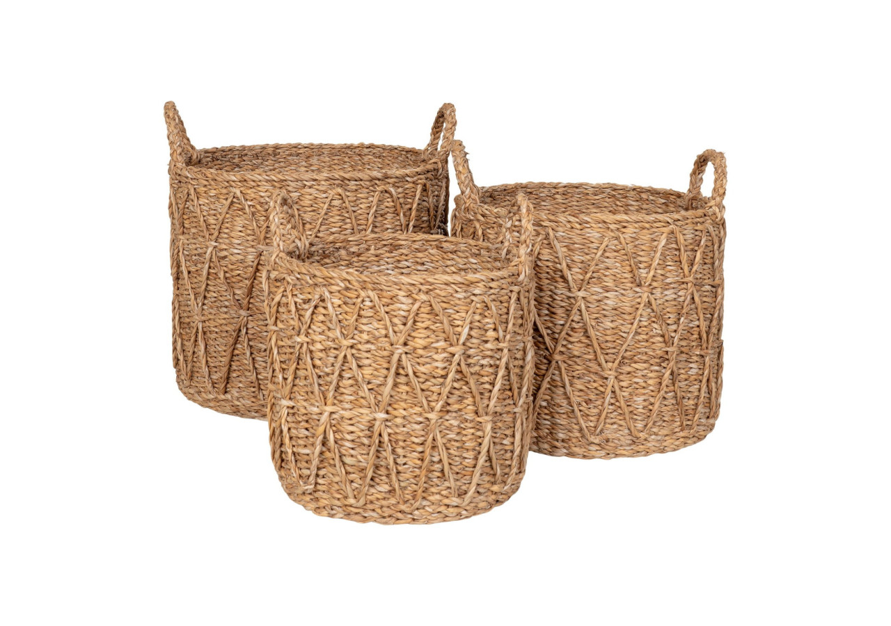 Panier Krabi - Ensemble de 3 en herbe de mer - 4401556 - House Nordic