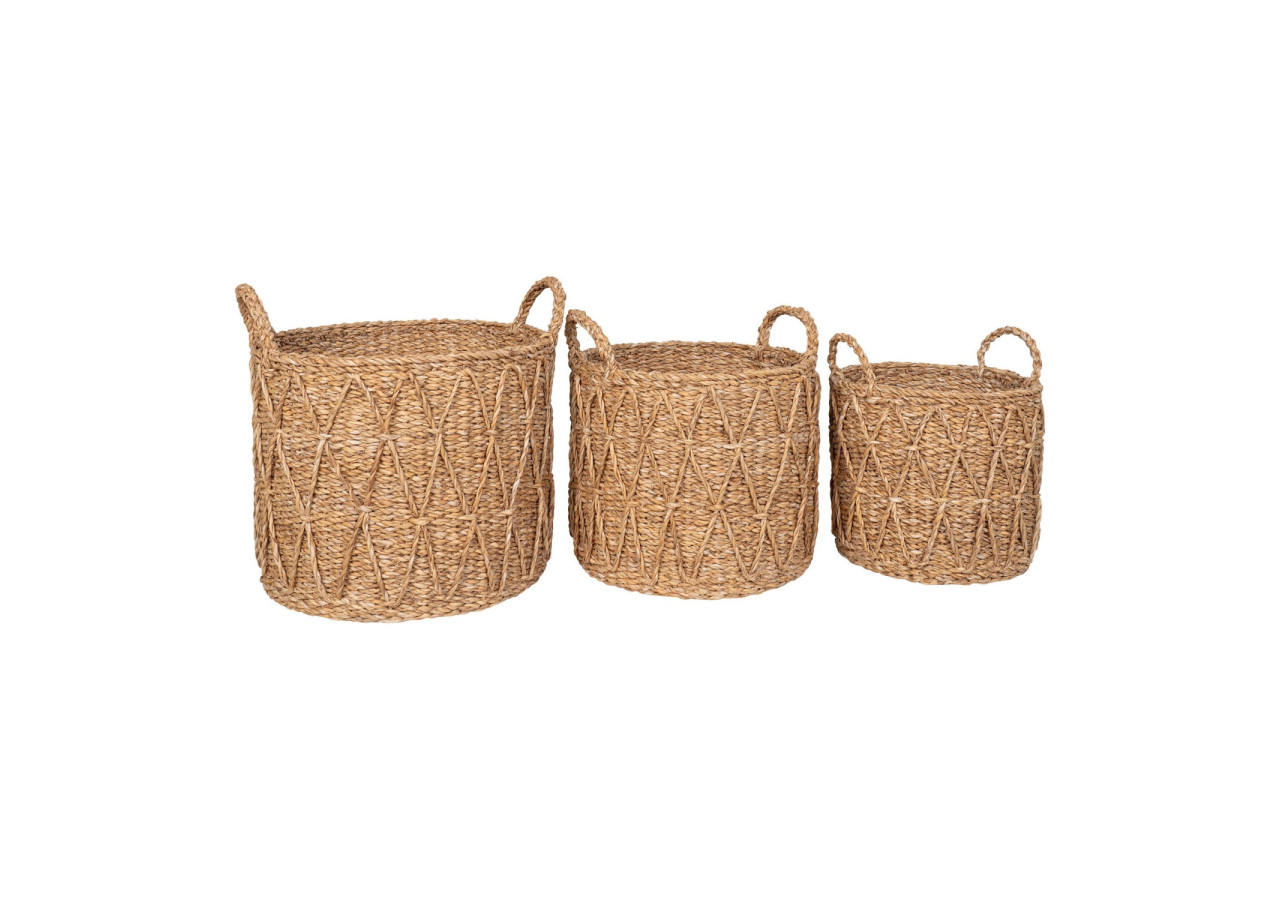 Panier Krabi - Ensemble de 3 en herbe de mer - 4401556 - House Nordic