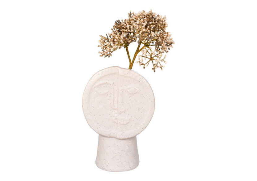 Vase en céramique - Beige 12x7,5x17,5 cm - 4441701 - House Nordic