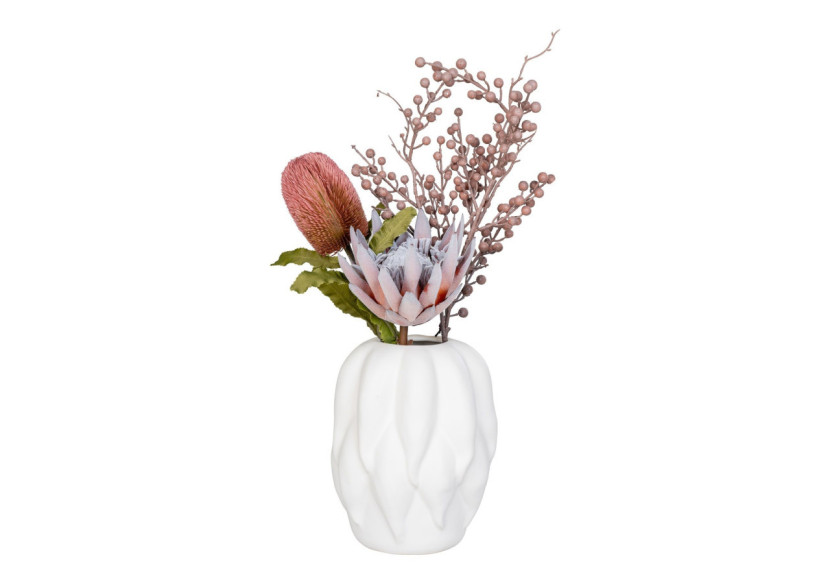 Vase en céramique - Beige 19,5x19,5x26 cm - 4441702 - House Nordic