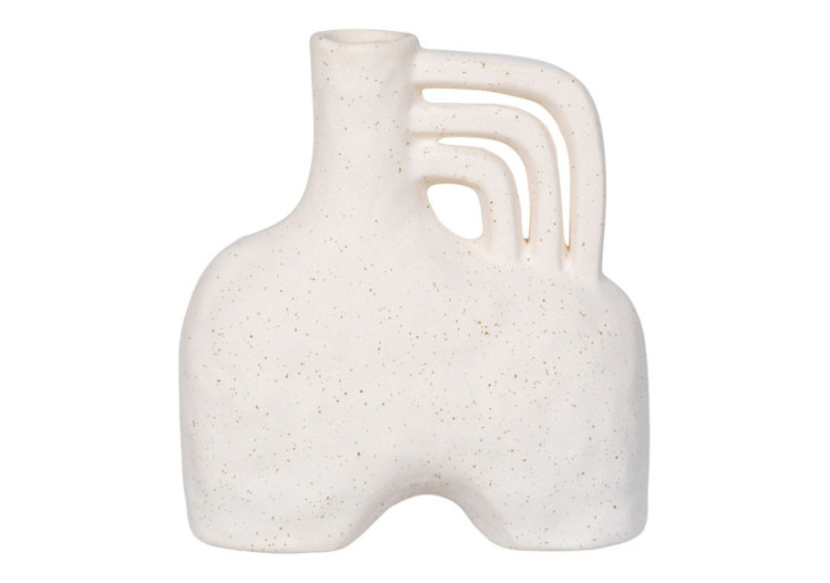 Vase en céramique - Beige 18,5x8x19,5 cm - 4441703 - House Nordic