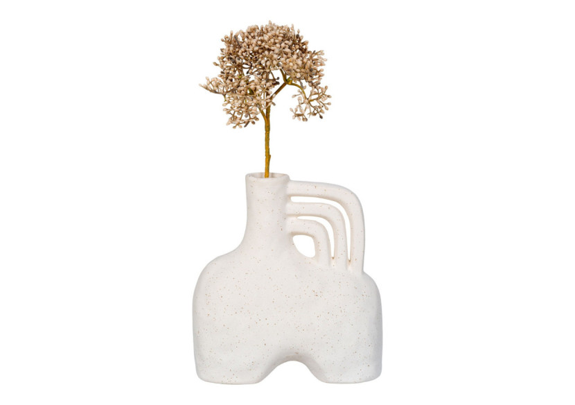 Vase en céramique - Beige 18,5x8x19,5 cm - 4441703 - House Nordic