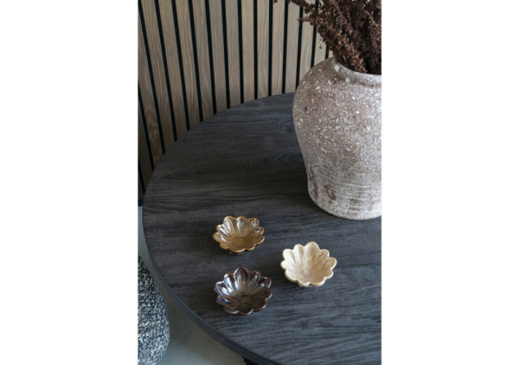 Bol - Céramique beige/brun, 8,5x3,5 cm, ensemble de 3 - 4441704 - House Nordic 2