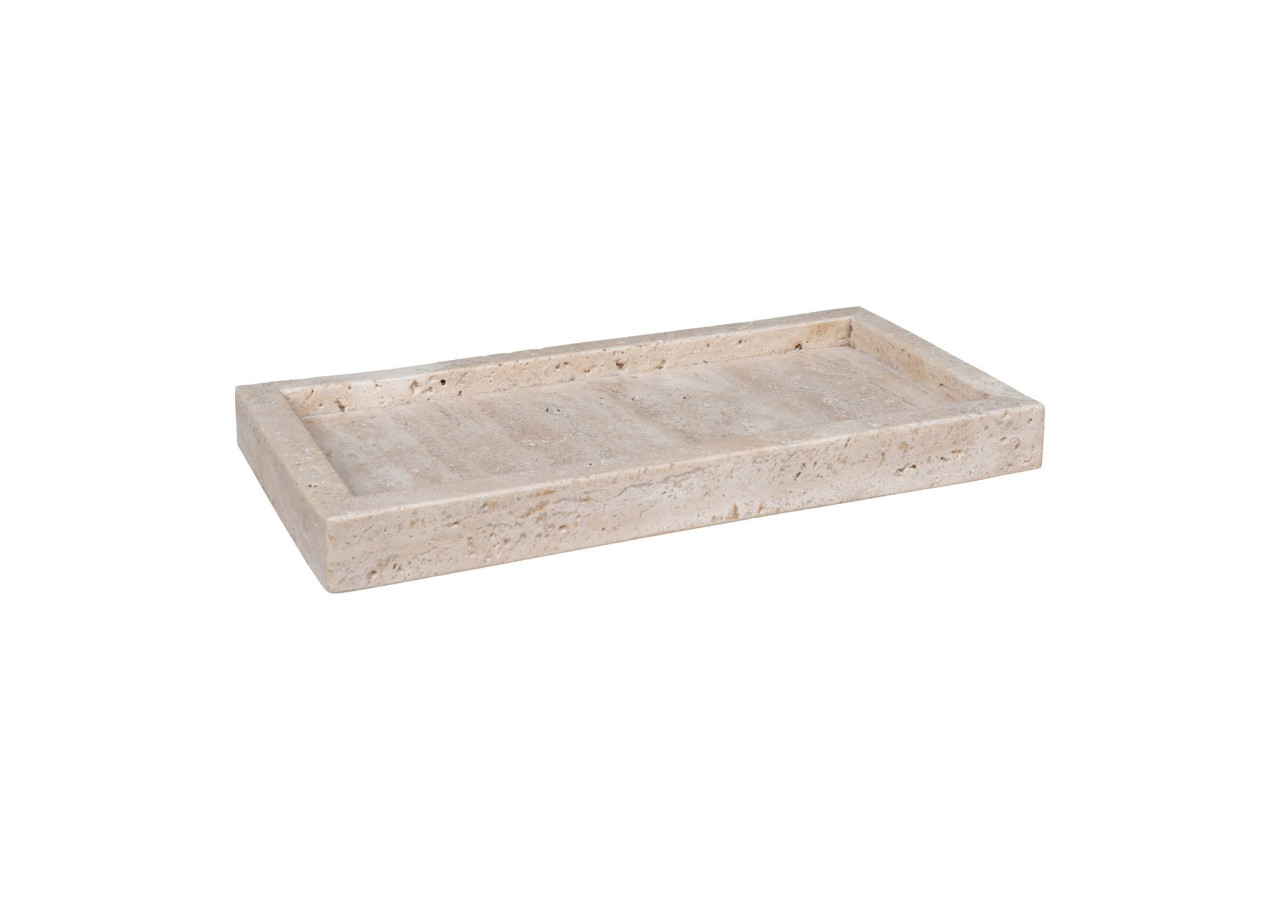 Plateau - Travertin naturel, 30,5x15 cm - 4501340 - House Nordic