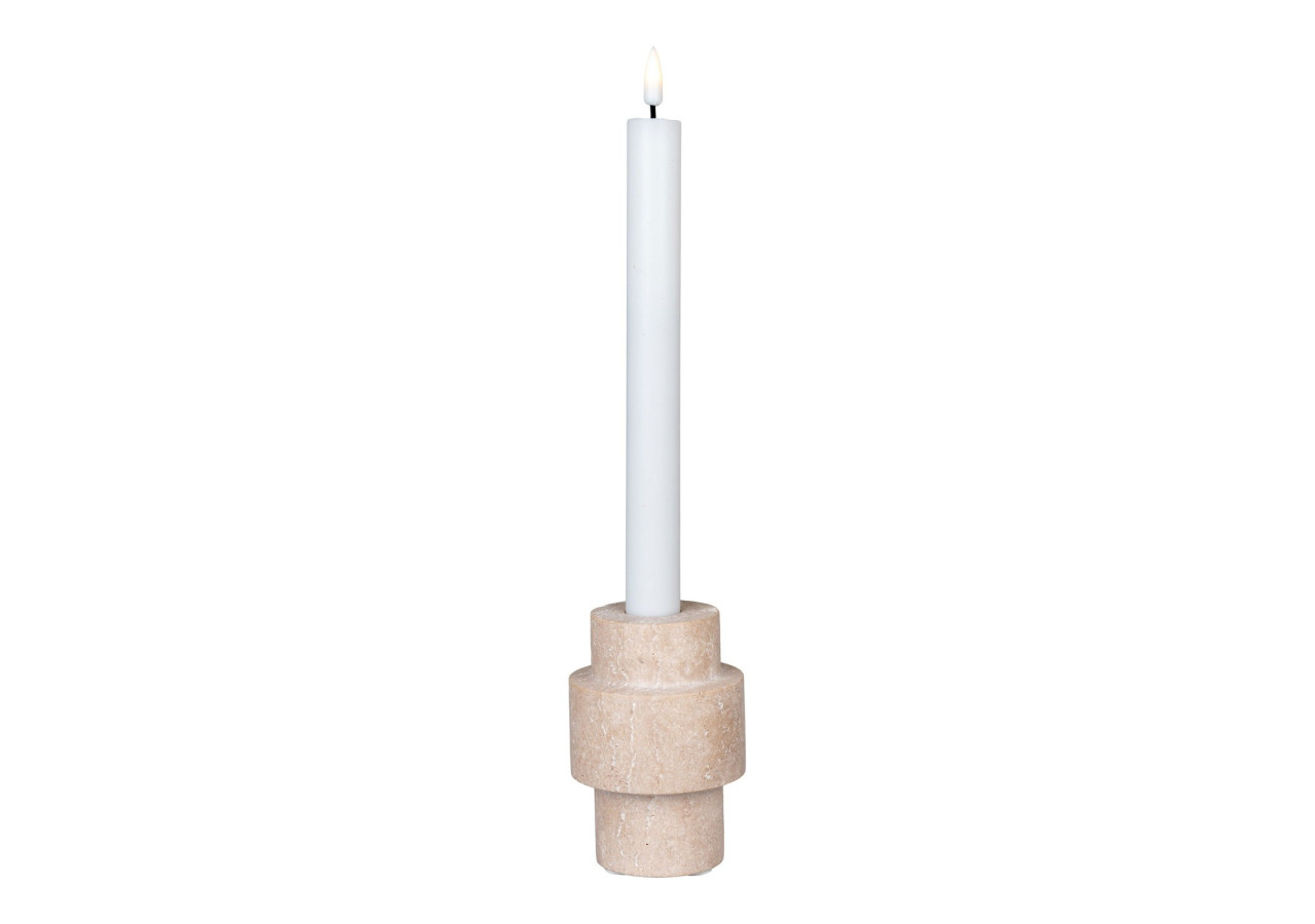 Support de Bougie - Travertin naturel, 7x10 cm - 4561047 - House Nordic