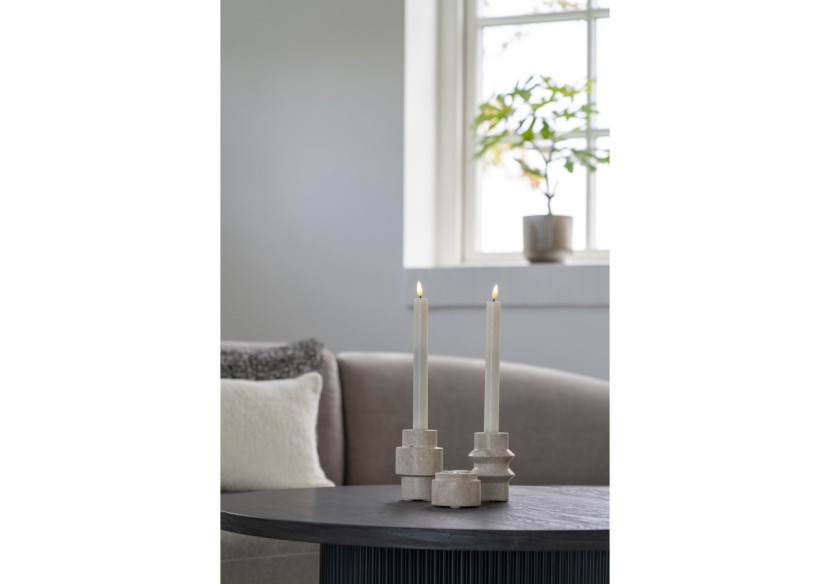 Support de Bougie - Travertin naturel, 7x10 cm - 4561047 - House Nordic