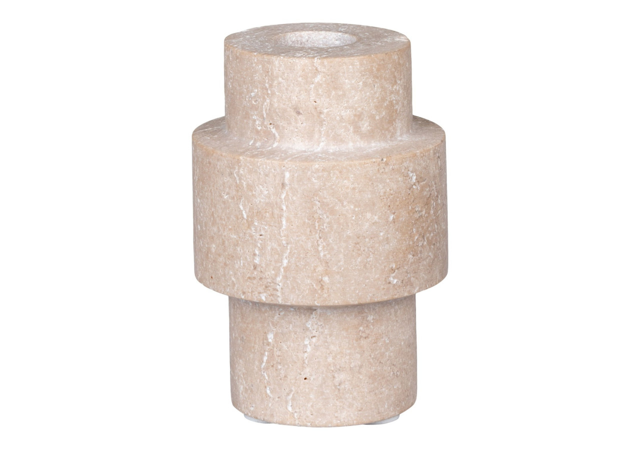 Support de Bougie - Travertin naturel, 7x10 cm - 4561047 - House Nordic