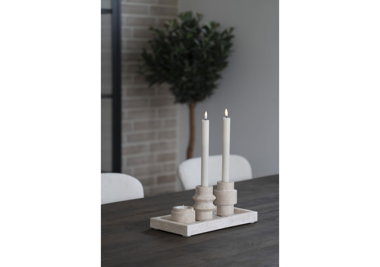 Support de Bougie - Travertin naturel, 7x10 cm - 4561047 - House Nordic