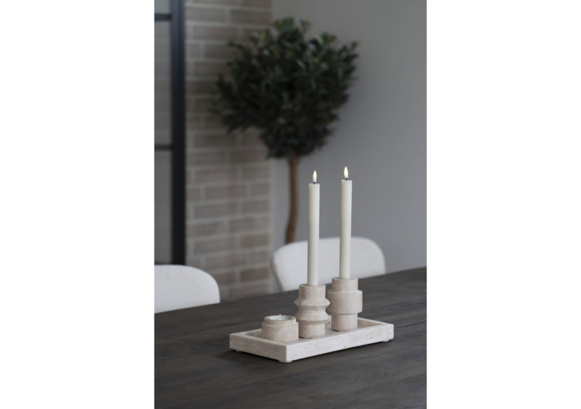 Support de Bougie - Travertin naturel, 7x10 cm - 4561047 - House Nordic