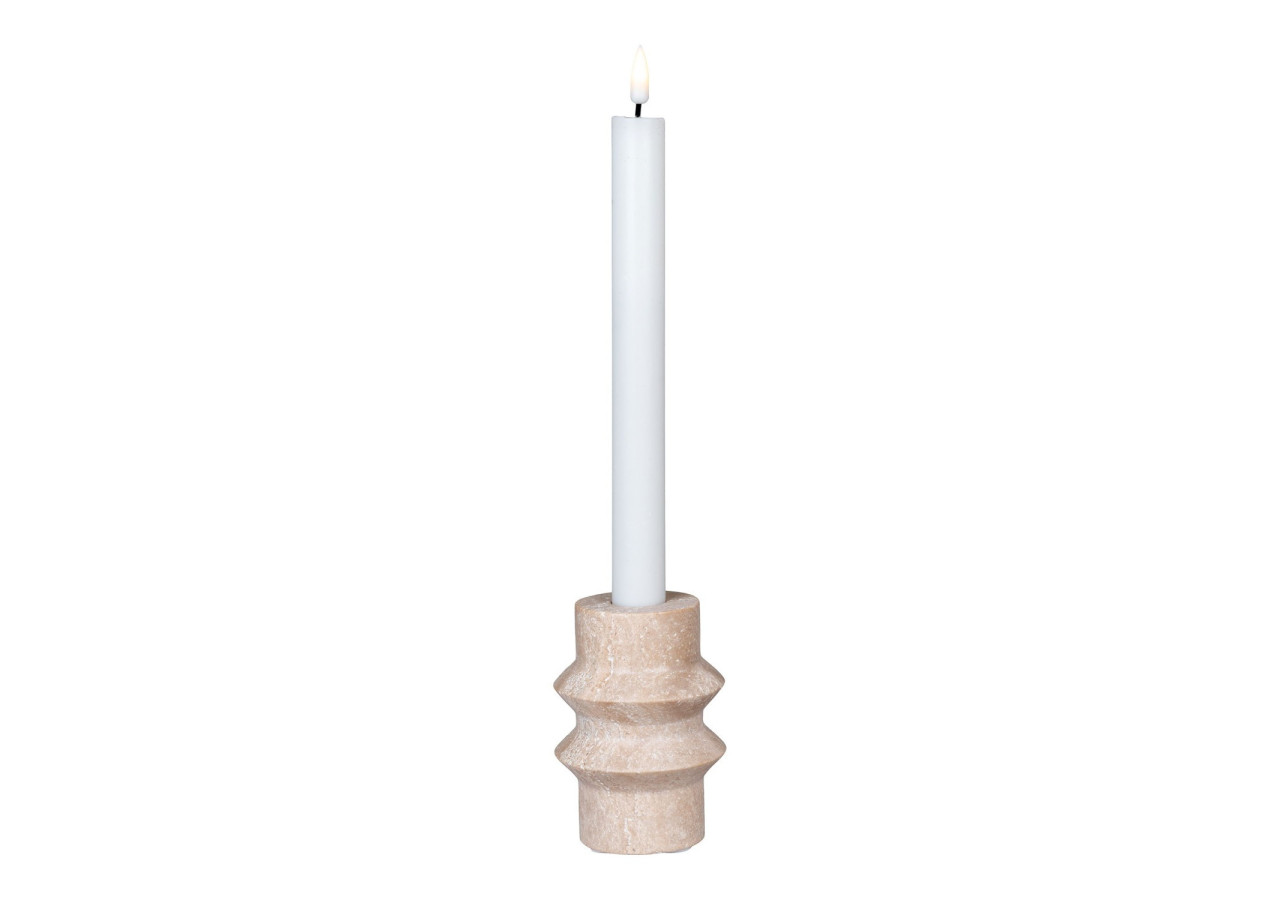 Support de Bougie - Travertin naturel, 7x10 cm - 4561048 - House Nordic