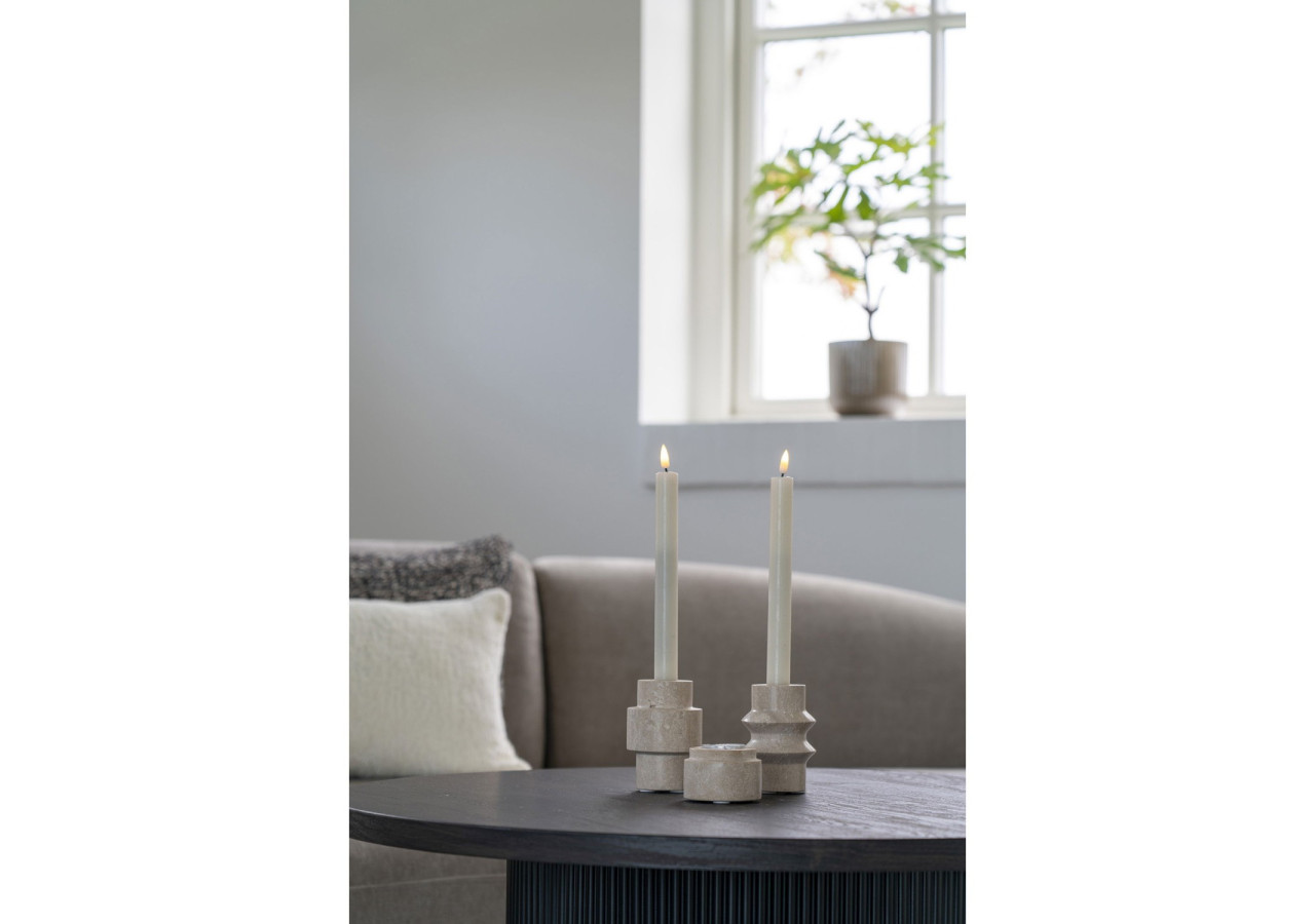 Support de Bougie - Travertin naturel, 7x10 cm - 4561048 - House Nordic