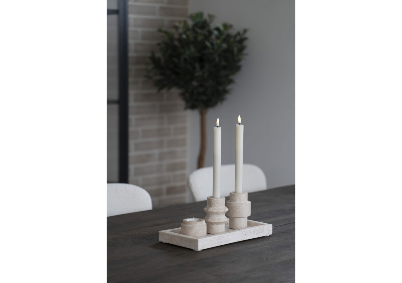 Support de Bougie - Travertin naturel, 7x10 cm - 4561048 - House Nordic