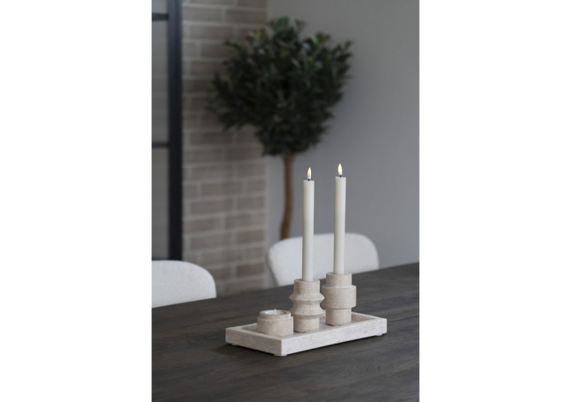 Support de Bougie - Travertin naturel, 7x10 cm - 4561048 - House Nordic