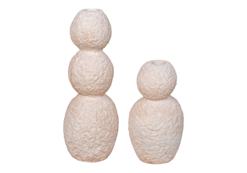 Support de Bougie - Ciment naturel, ensemble de 2 - 4561181 - House Nordic