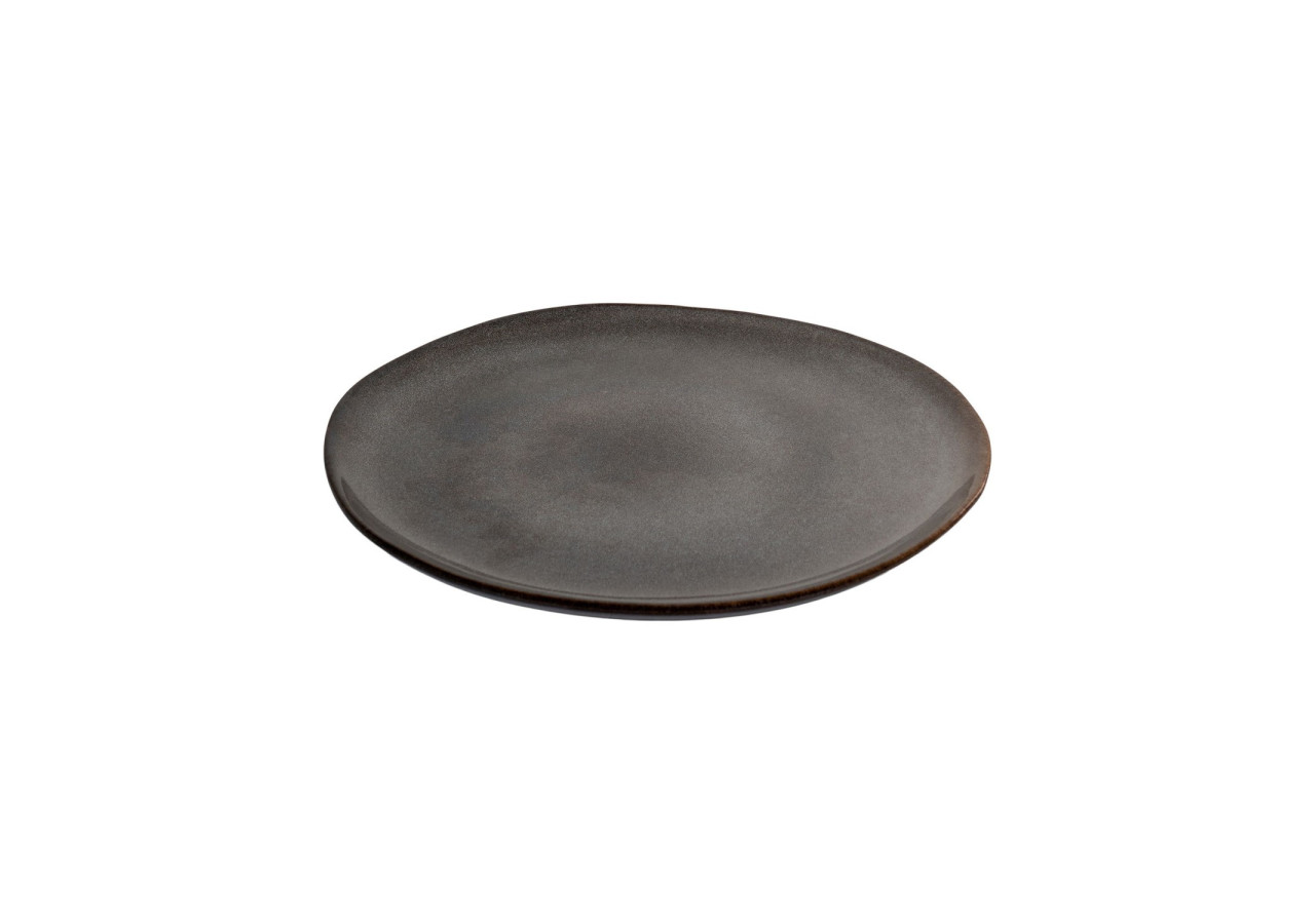 Assiette de Déjeuner Selma - Céramique grise/brune, 21 cm, ensemble de 4 - 4700052 - House Nordic