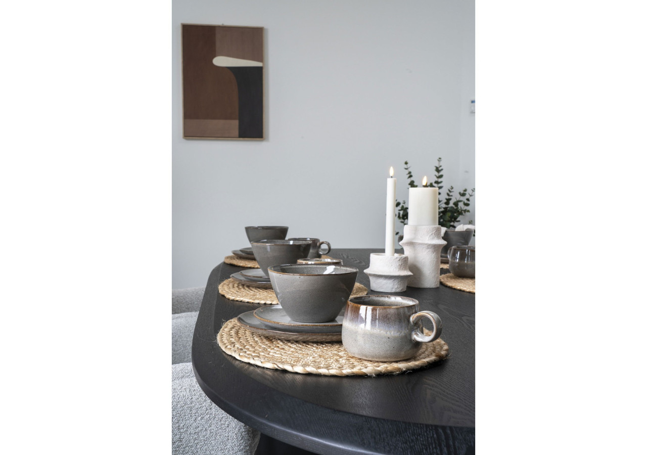 Assiette de Déjeuner Selma - Céramique grise/brune, 21 cm, ensemble de 4 - 4700052 - House Nordic