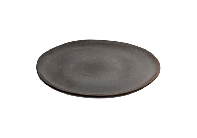 Assiette de Dîner Selma - Céramique grise/brune, 27 cm, ensemble de 4 - 4700053 - House Nordic