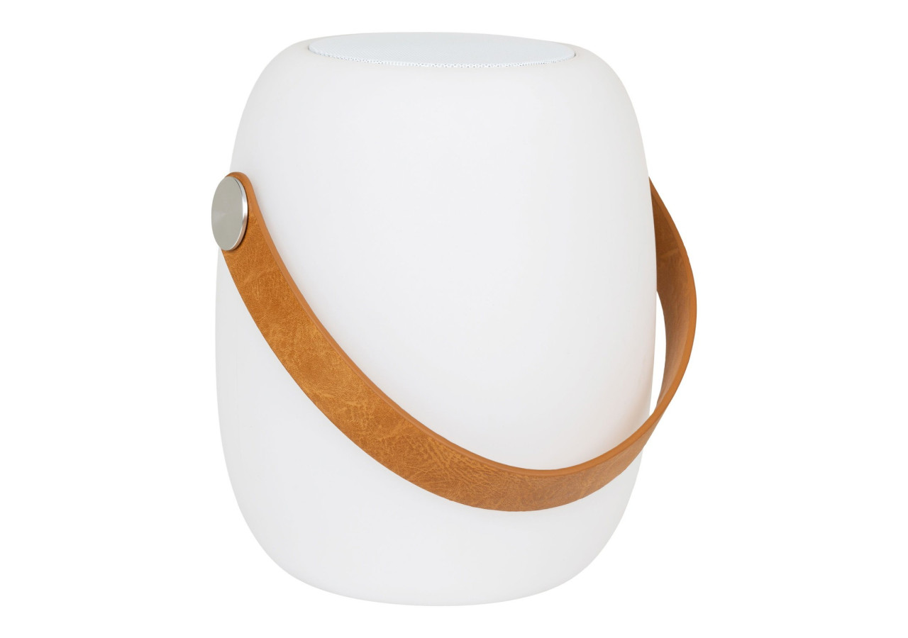 Lampe Cardiff LED - Rechargeable, blanche, avec haut-parleur Bluetooth - 6405180 - House Nordic