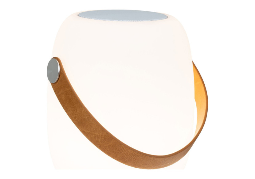 Lampe Cardiff LED - Rechargeable, blanche, avec haut-parleur Bluetooth - 6405180 - House Nordic
