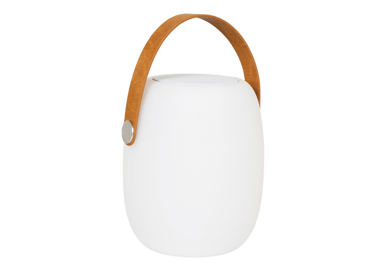 Lampe Cardiff LED - Rechargeable, blanche, avec haut-parleur Bluetooth - 6405180 - House Nordic