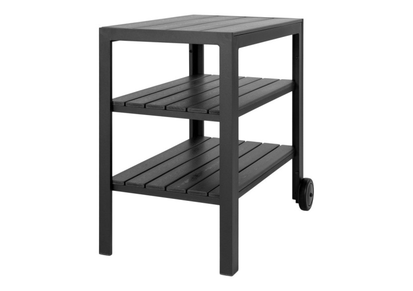 Chariot à Thé Taormina - Chariot à thé en aluminium, noir, 3 étagères - 7401000 - House Nordic