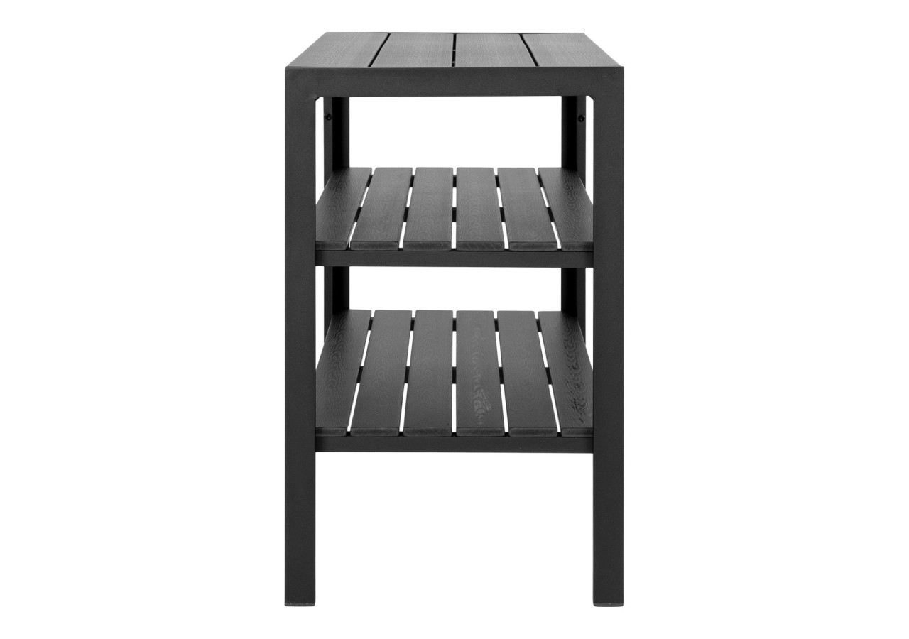 Chariot à Thé Taormina - Chariot à thé en aluminium, noir, 3 étagères - 7401000 - House Nordic