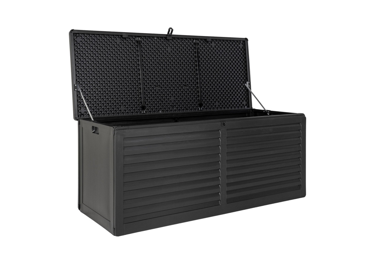 Coffre à Coussin Dubrovnik - Plastique, noir, 146,5x61x64,5 cm, 490 L - 7801140 - House Nordic