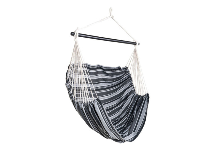 Chaise Hamac Lamia - Polyester/coton, larch, noir/gris/blanc - 7801195 - House Nordic